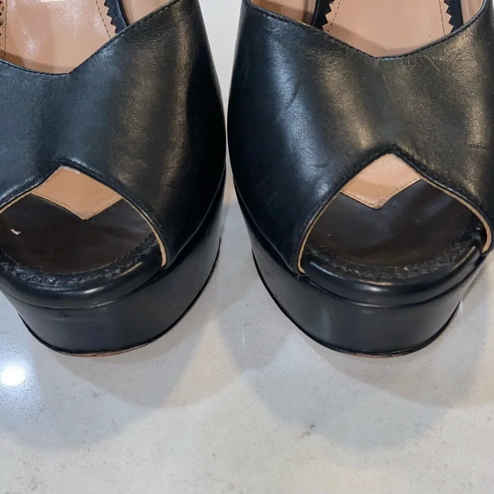 Palter DeLiso black platform heel size 9.5/10 euro 40